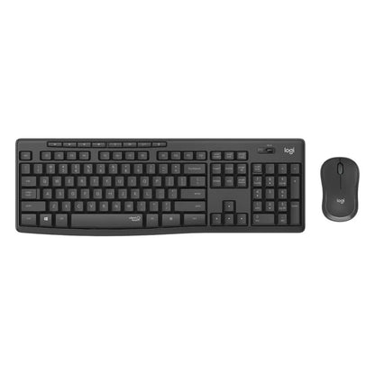Logitech MK295 Silent Wireless Combo - 2.40GHz / Up to 10m / USB Wireless Receiver / Arb/Eng / Black - Keyboard &amp; Mouse Combo