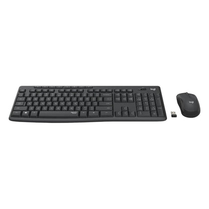 Logitech MK295 Silent Wireless Combo - 2.40GHz / Up to 10m / USB Wireless Receiver / Arb/Eng / Black - Keyboard &amp; Mouse Combo