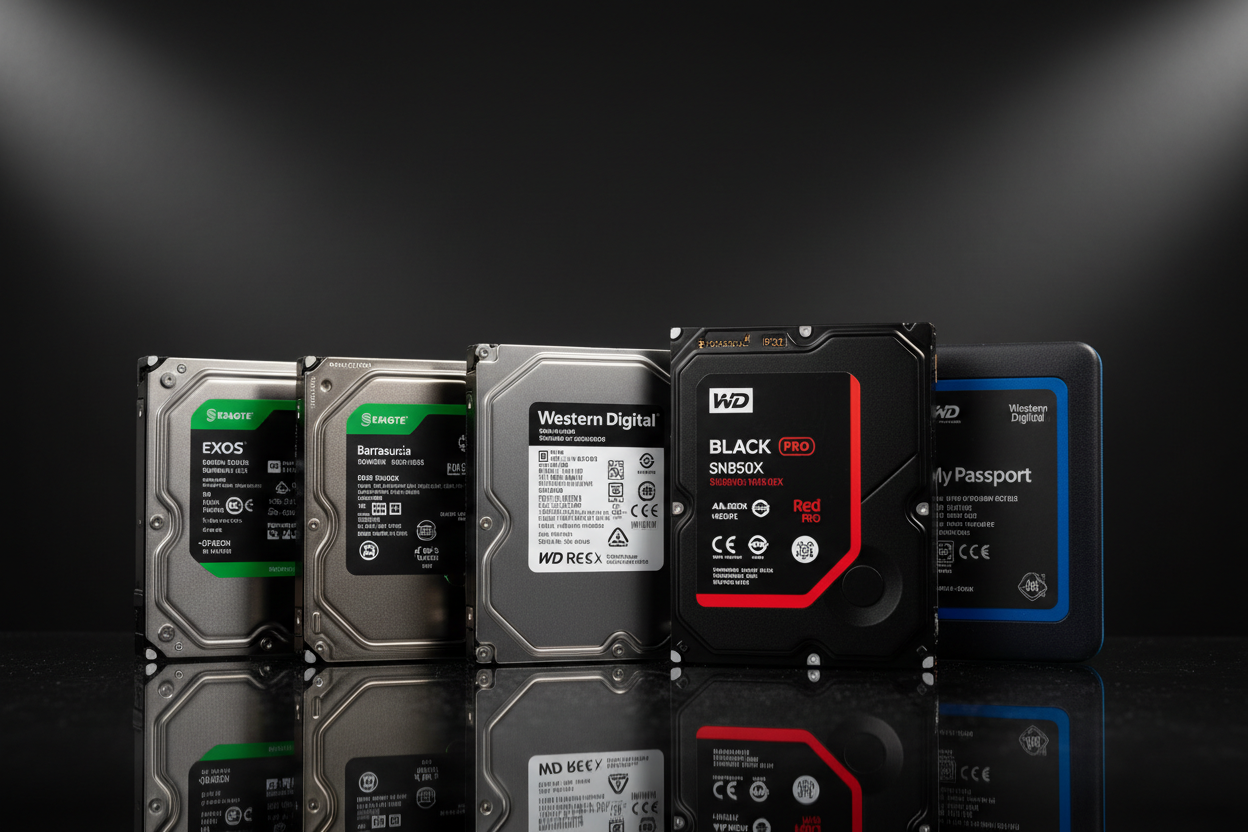 Seagate and WD Brand Product Shot