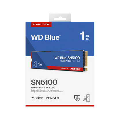 WD Blue SN5100 NVMe SSD - 1TB / Up to 7100MB/s / M.2 2280 / PCIe Gen4 x4 - SSD (Solid State Drive)