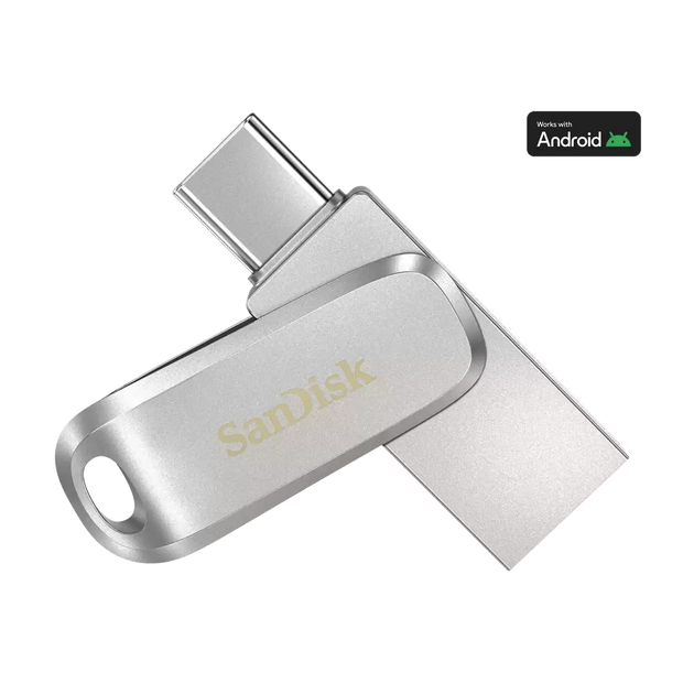 SanDisk Ultra Dual Drive Luxe - 1TB / Up to 400 MB/s / USB 3.2 Gen 1 / Type-C / Silver