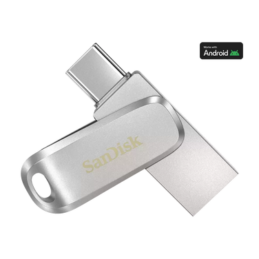 SanDisk Ultra Dual Drive Luxe - 128GB / Up to 400 MB/s / USB 3.2 Gen 1 / Type-C / Silver