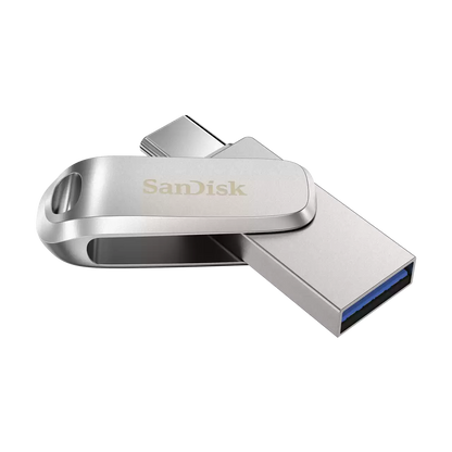 SanDisk Ultra Dual Drive Luxe - 128GB / Up to 400 MB/s / USB 3.2 Gen 1 / Type-C / Silver
