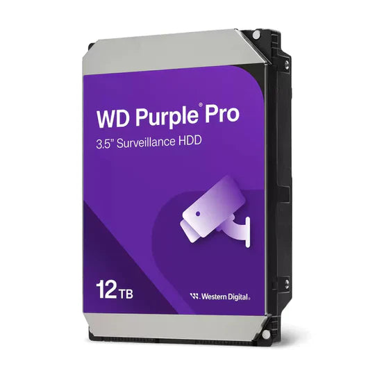WD Purple Pro 12TB Surveillance HDD – SATA 6Gb/s, 512MB Cache (WD122PURP)