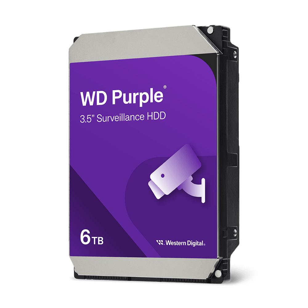 WD Purple Surveillance Hard Drive - 6TB / SATA / Up to 175MB/s - Internal Hard Drive