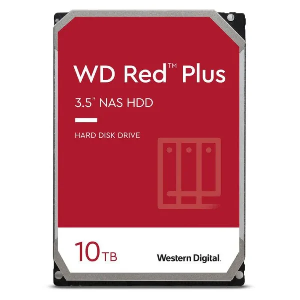 WD Red Plus Internal Drive - 10TB / 3.5-inch / SATA-III / 7200 RPM / 256MB Buffer