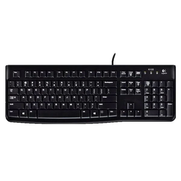 Logitech K120 - Wired / USB 2.0 / Arb/Eng / Black - Keyboard