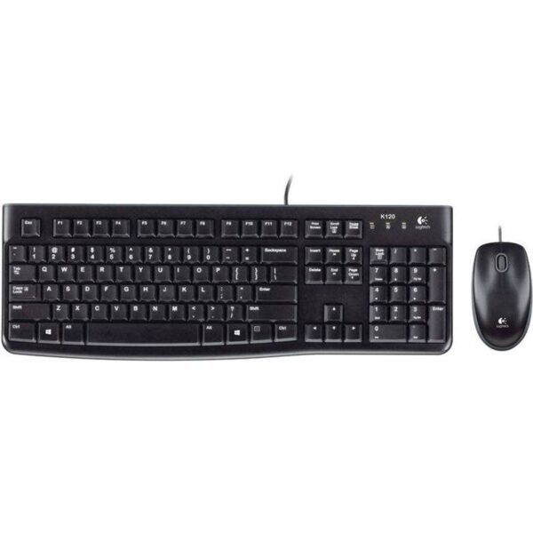 Logitech MK120 - Wired / USB / Quiet Typing / Arb/Eng - Keyboard & Mouse Combo