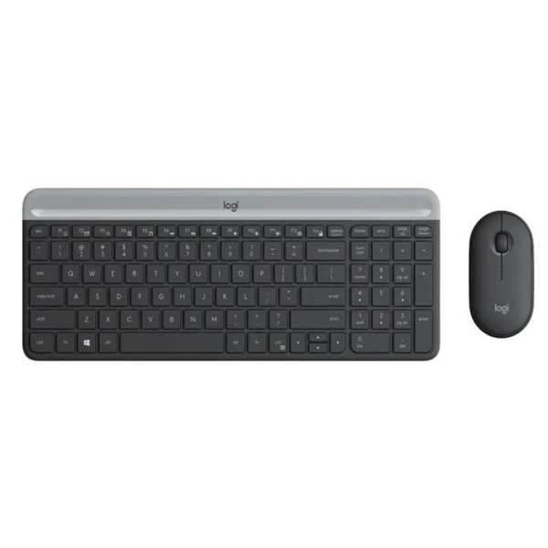 Logitech MK470 Slim Wireless Combo - 2.40GHz / Up to 10m / Nano USB Wireless Receiver / Graphite - Keyboard & Mouse Combo