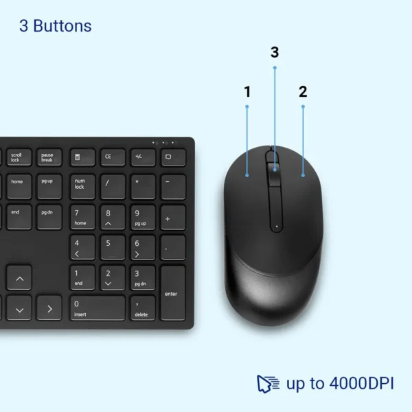 Dell Wireless Keyboard Pro and Mouse - KM5221W